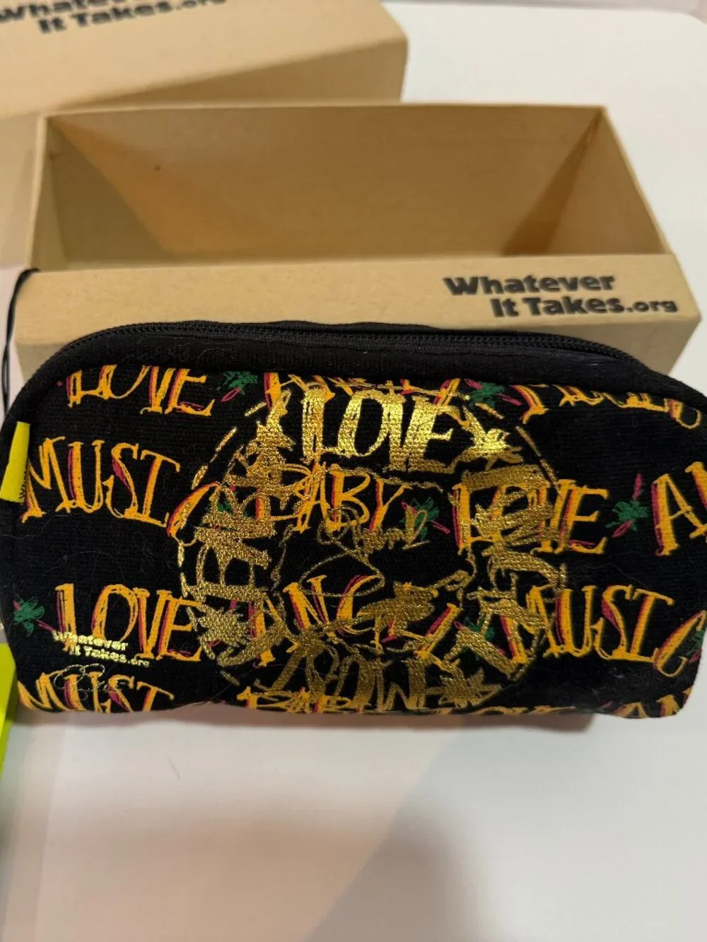 Gwen Stefani Love Art Whatever It Takes Canvas Cosmetic Make Up Bag BNIB